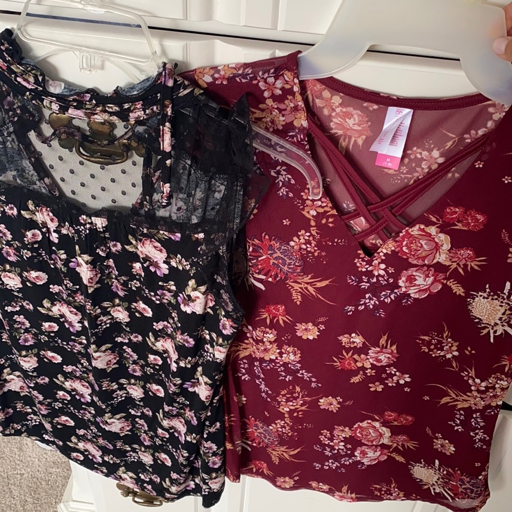 Two Floral Blouses